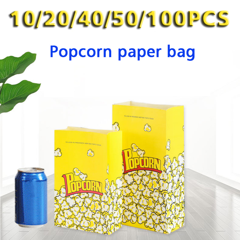 Food Snacks For Christmas - 10/20/30/50/100 шт. Желтые бумажные пакеты для