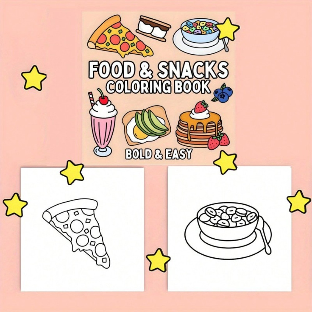 Книга-раскраска для взрослых:  – обзор и цена Food And Snacks Coloring Pages